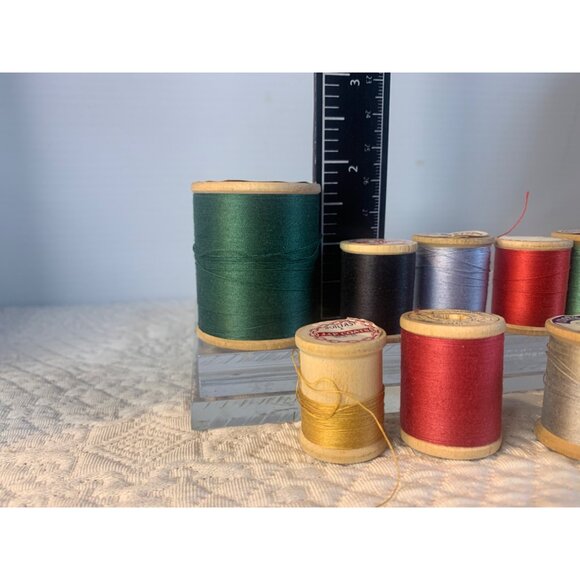 Vintage Sewing Thread wood Spool set of 11 #18 - Picture 8 of 9
